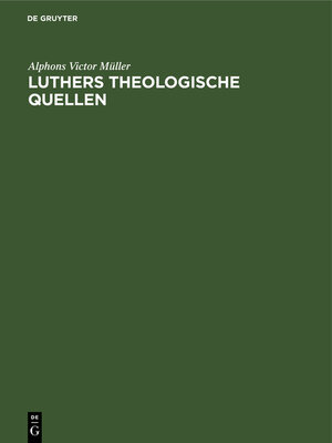 cover image of Luthers theologische Quellen